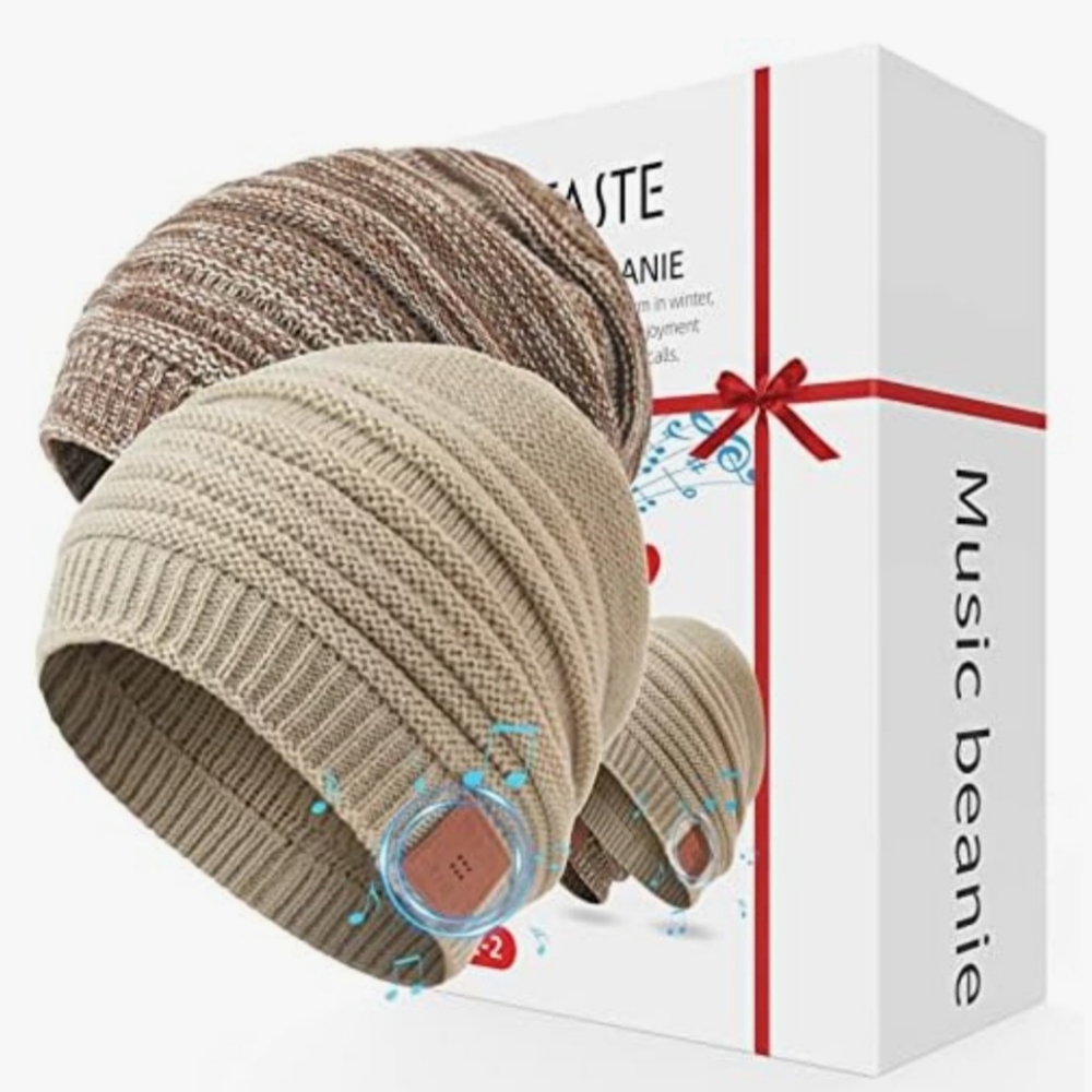 Bluetooth Beanie Hat 5.0 Wireless Music Beanie with Built In HD Stereo Speakers